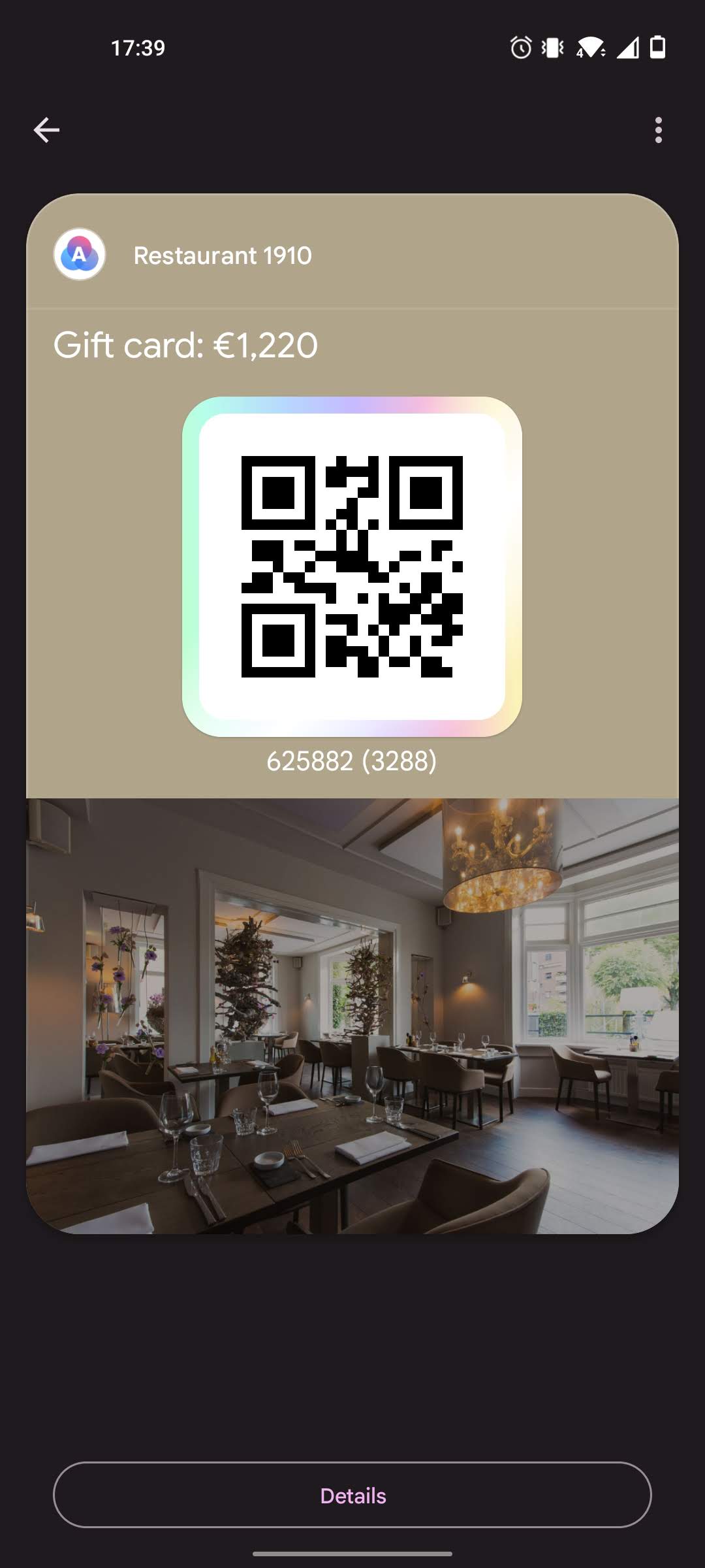 Cadeaubon in Google Wallet